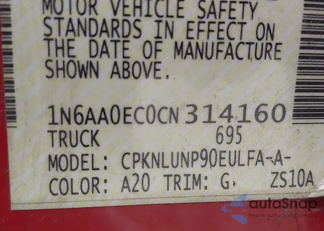 2012 Nissan Titan Pro-4X from USA, damaged, VIN 1N6AA0EC0CN314160